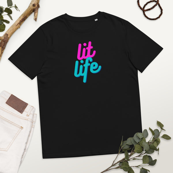 Unisex Organic Cotton Lit Life T-Shirt (Variation)