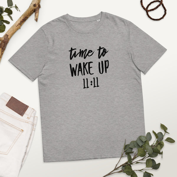 Unisex Organic Cotton Time To Wake Up 11:11 T-Shirt