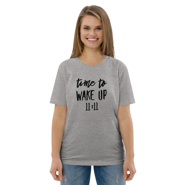 Unisex Organic Cotton Time To Wake Up 11:11 T-Shirt