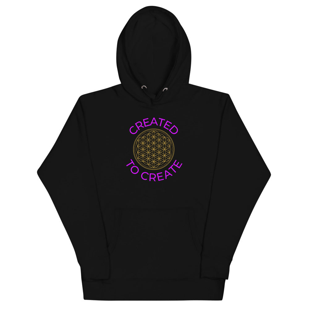 Unisex Created To Create (Flower Of Life) Hoodie