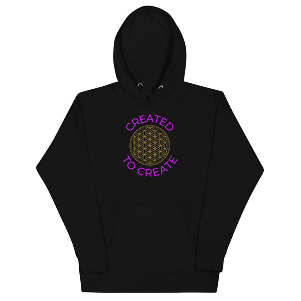 Unisex Created To Create (Flower Of Life) Hoodie