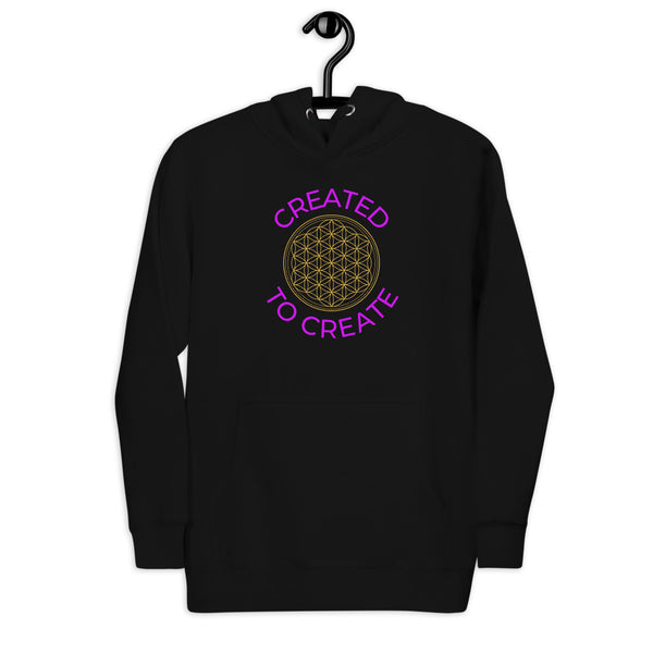 Unisex Created To Create (Flower Of Life) Hoodie