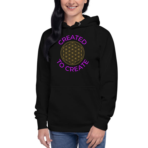 Unisex Created To Create (Flower Of Life) Hoodie