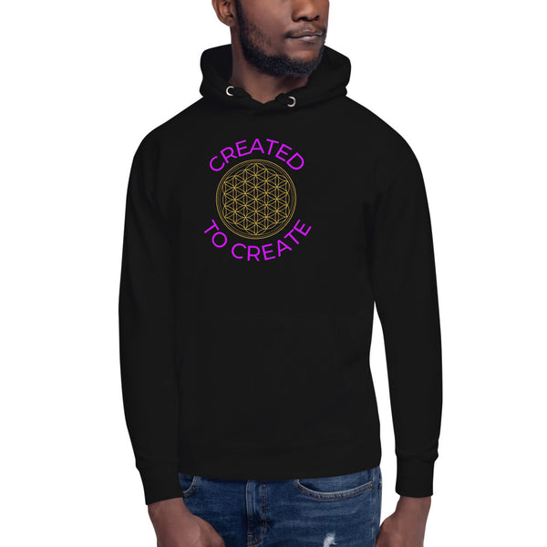 Unisex Created To Create (Flower Of Life) Hoodie