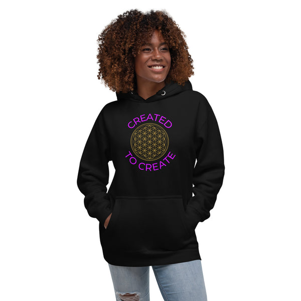 Unisex Created To Create (Flower Of Life) Hoodie