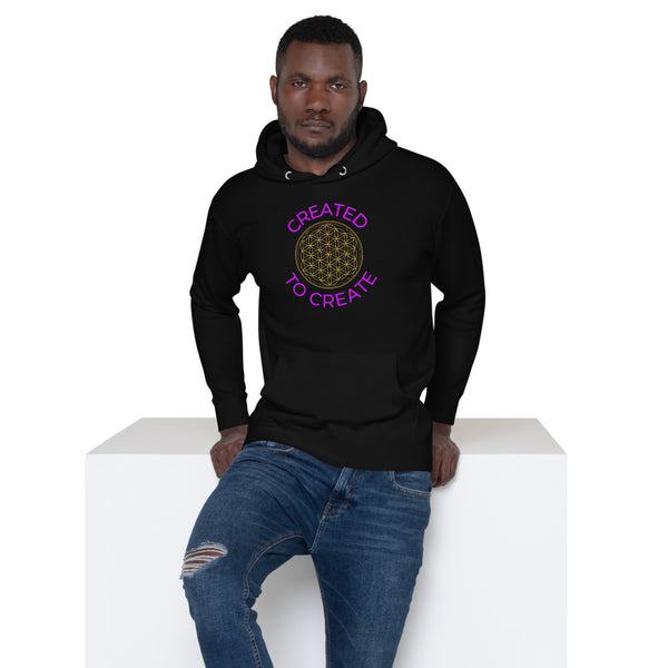 Unisex Created To Create (Flower Of Life) Hoodie