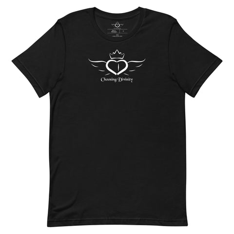 Short-Sleeve Unisex Choosing Divinity T-Shirt - White Logo