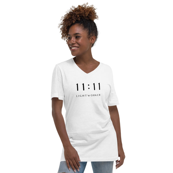 Unisex Short Sleeve V-Neck 11:11 Lightworker T-Shirt