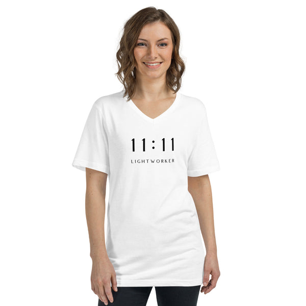 Unisex Short Sleeve V-Neck 11:11 Lightworker T-Shirt