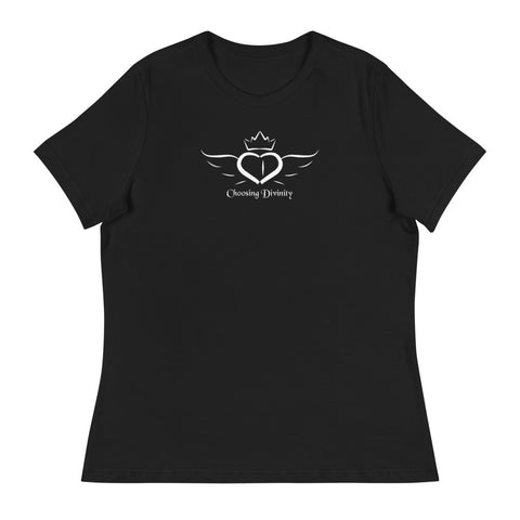 Women's Choosing Divinity T-Shirt - White Logo (Relaxed Fit)