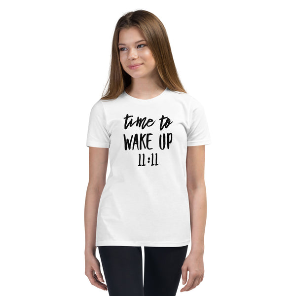 Youth Short Sleeve Time To Wake Up 11:11 T-Shirt