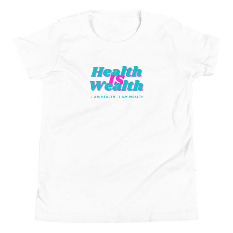 Youth Short Sleeve Health Is Wealth T-Shirt